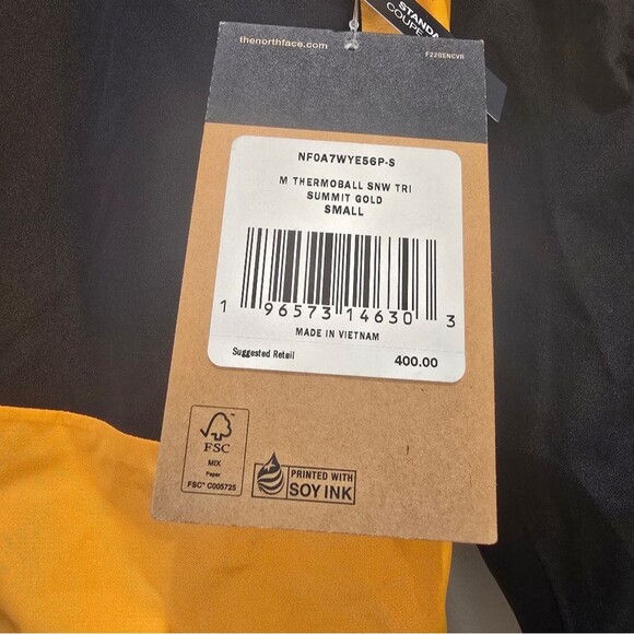 North Face Men's Thermoball Eco Snow Tri Climate Jacket MSRP $360 Size Small NWT - Picture 5 of 10